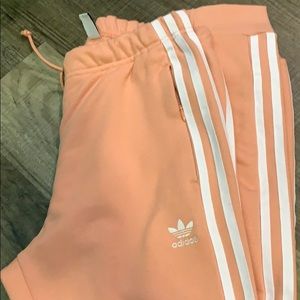Adidas Light Pink Cuffed Track Pants